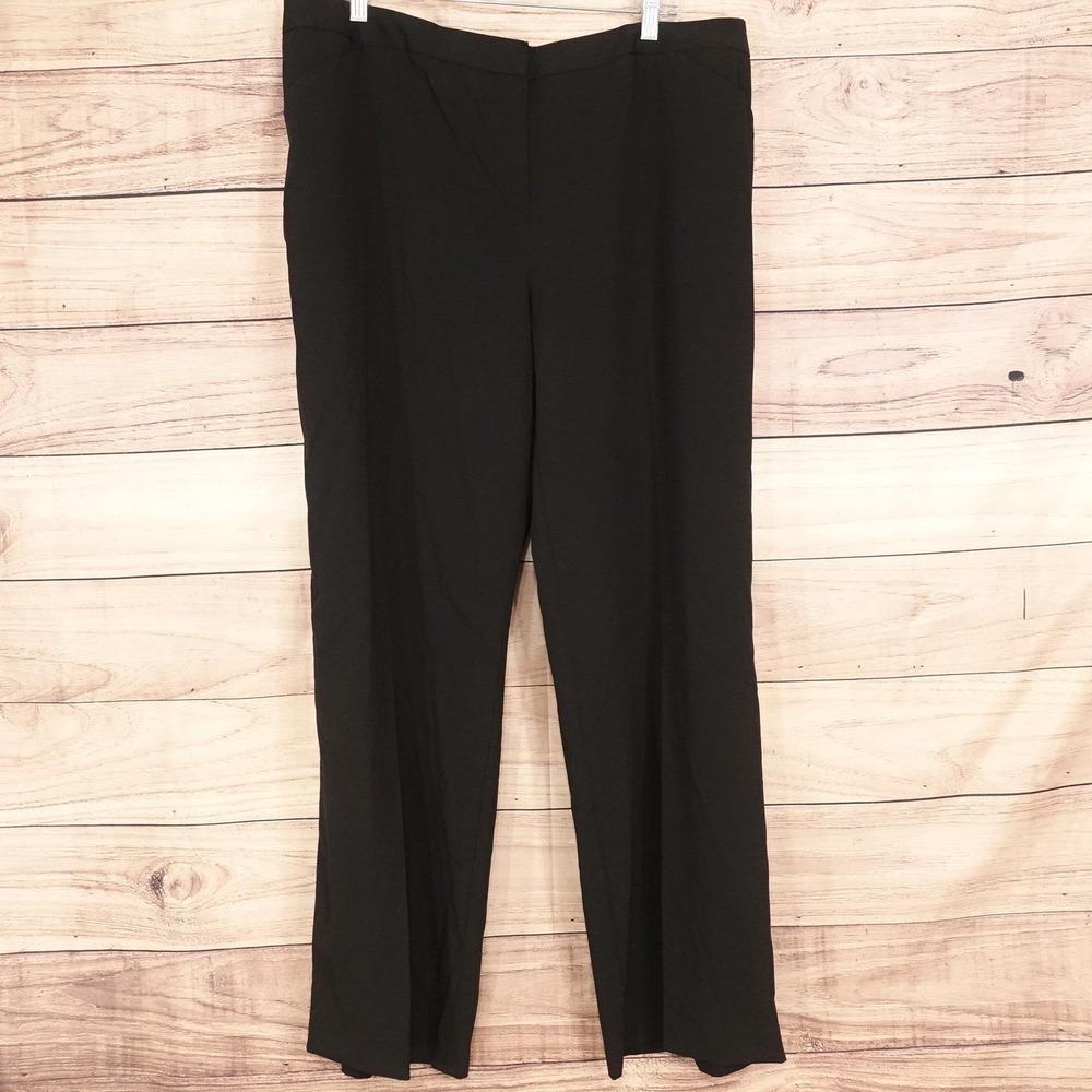 Worthington Pants Womens 18W Black Modern Fit Straight Dress Stretch Work 39x31